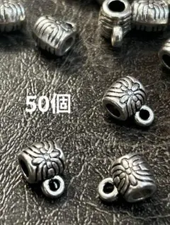【在庫3セット】カン付きビーズ シルバー 50個 ハンドメイド素材