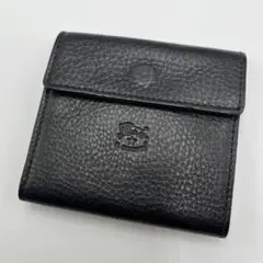 ヤ*ル様 美品 イルビゾンテ 二つ折り財布 ブラック コンパクトウォレット