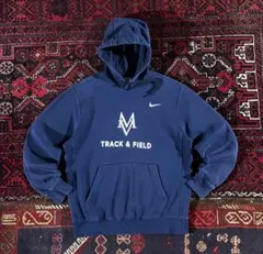 ふ*ぷ様 NIKE ナイキ カレッジロゴ プルオーバー パーカー ネイビー M