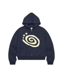 AMOU ジップパーカー　ネイビー