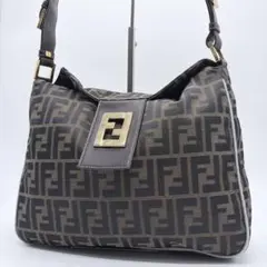 FENDI フェンディ マンマバケット ワンショルダーバッグ ズッカ ブラウン