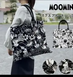 MOOMIN 花柄トートバッグ ブラックのサムネイル
