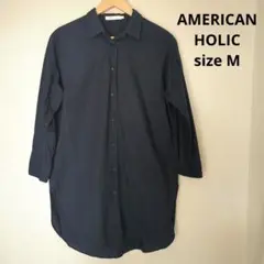 AMERICANHOLIC アメリカンホリック　長袖シャツ　ロングシャツ　M