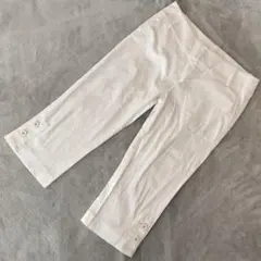 UNIQLO ストレッチクロップドパンツ ホワイト W61 サイズM