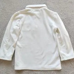 ホワイト 　 長袖ポロシャツ