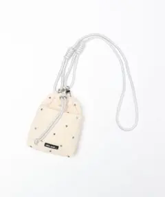 niko and… クリーム色 ショルダーバッグ ビーズ装飾