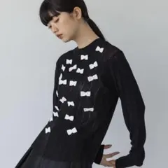 リボンニットプルオーバー yuw