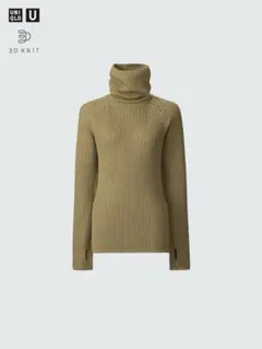 ユニクロ 3Dメリノブレンドタートルネックセーター