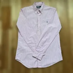 Polo by Ralph Lauren ピンクストライプ シャツ 15 38