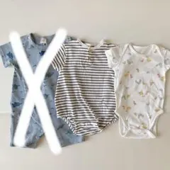 (80cm) 半袖ロンパース　2枚セット　バースデイ　ユニクロ