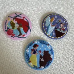 ディズニー刺繍缶バッジ