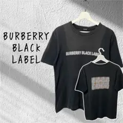 レア BURBERRY BLACK LABEL バーバリー ロゴ入 Tシャツ