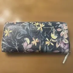 LANVIN 花柄長財布 ブラックのサムネイル
