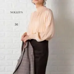 NOLLY'S シャーリングブラウス ピンク 36