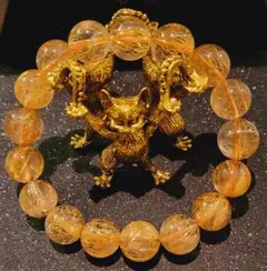 ！！高クオリティ！！ルチルクォーツゴールドルチルブレスレット