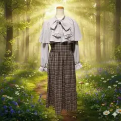 axes femme 森ガール フェアリーグランジ ケープ襟ドッキングワンピース