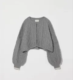 【Eaphi】CABLE KNIT CARDIGAN grey