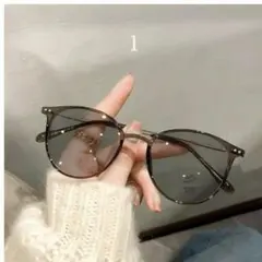 メガネ 紫外線でレンズの色が変わる 度付きメガネ ブルーライトカット レディース