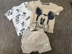 H&M エイチアンドエム ベビー3枚セット 夏 ディズニー ミッキー 80