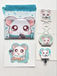 とっとこハム太郎　パンダくん　5点セット　まとめ売り　巾着、ヘアクリップなど