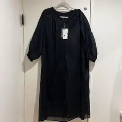 【新品未使用】ブラック シャツワンピース Fサイズ　ローリーズファーム
