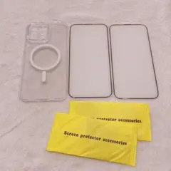 ❤️iPhone15ProMaxケース MagSafe対応 ガラスフィルム