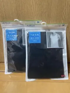 新品 ユニクロ エアリズム デオドラントメッシュタンクトップ M 2枚セット