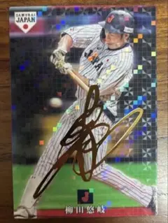 柳田悠岐 侍ジャパンチップス プロ野球チップス サイン入り