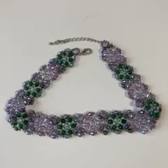 ビーズ　チョーカー　ハンドメイド