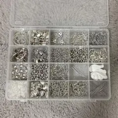 m*n様 ビーズまとめ売り　Tピン　キューピン　ナスカン　チェーン　グレー　ハー