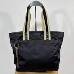 COACH コーチ トートバッグ ナイロン トート ブラック 8F25のサムネイル