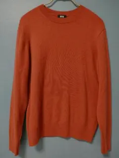 UNIQLO　カシミヤ素材　 オレンジ クルーネック 　ユニセックス　S