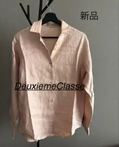 新品未使用　MUSEドゥーズィエムクラス　OGLINENくすみピンクリネンシャツのサムネイル