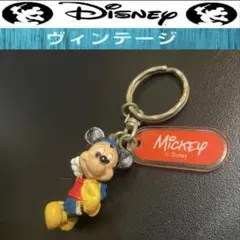 《Disney》90s’ミッキーマウス MICKEY キーホルダープレート付