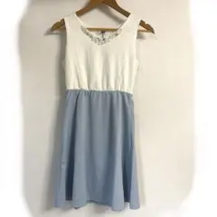 ノースリーブワンピース　ビッグリボン フェミニン　森ガール　y2k