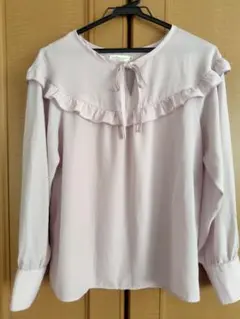 earth music&ecology 長袖ブラウス 薄いピンク M