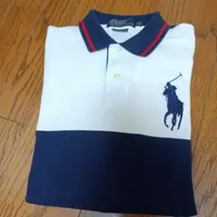 Polo by Ralph Lauren ポロシャツ S ホワイト/ネイビー