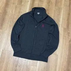 LAND'END ジップパーカー 刺繍デザイン ダークグレー ランズエンドのサムネイル