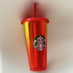 ★Starbucks UK★スターバックス タンブラー 赤 ゴールド イギリス