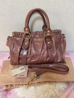 ミュウミュウVITELLO LUX 2way Sholder Bag 美品