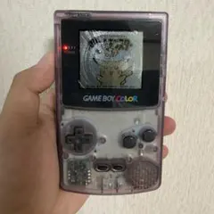 任天堂 GAME BOY COLOR クリアパープル 本体　液晶割れ