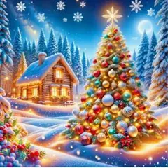 ダイヤモンドアート キット クリスマス風景 30x30