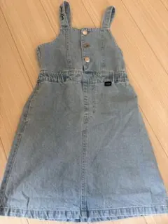 デニムジャンバースカート 140cm ライトブルー