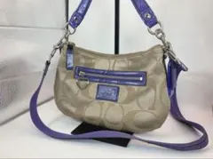 【極美品】COACH ショルダーバッグ 2way ブラック F20044 コーチ ポピー 2WAYセミショルダーバッグ 黒 F20044 レディース