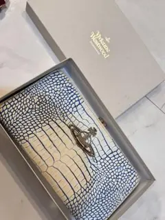 Vivienne Westwood 長財布 ブルー　激レア　クロコ　がま口