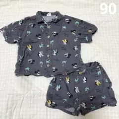 【美品】しまむら リトシー LITTC ディズニー ミッキー セットアップ 90