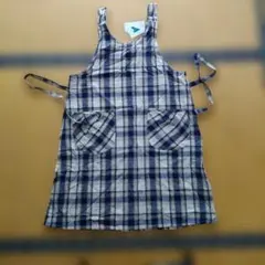 新品　チェック柄エプロン M-Lサイズ
