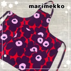 M■ marimekko マリメッコ エプロン ウニッコ柄 赤 3段階ホックのサムネイル