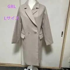 GRL グレイル　ピンクダブルブレスト　チェスターコート　ロングLサイズ