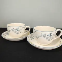 ウェッジウッド　メドウフラワーズ　カップ＆ソーサー　ペア